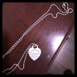 Return to Tiffany Heart Long Chain Silver Necklace